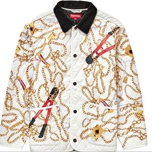 Supreme Chains Quilted Jacket White (FW20)
